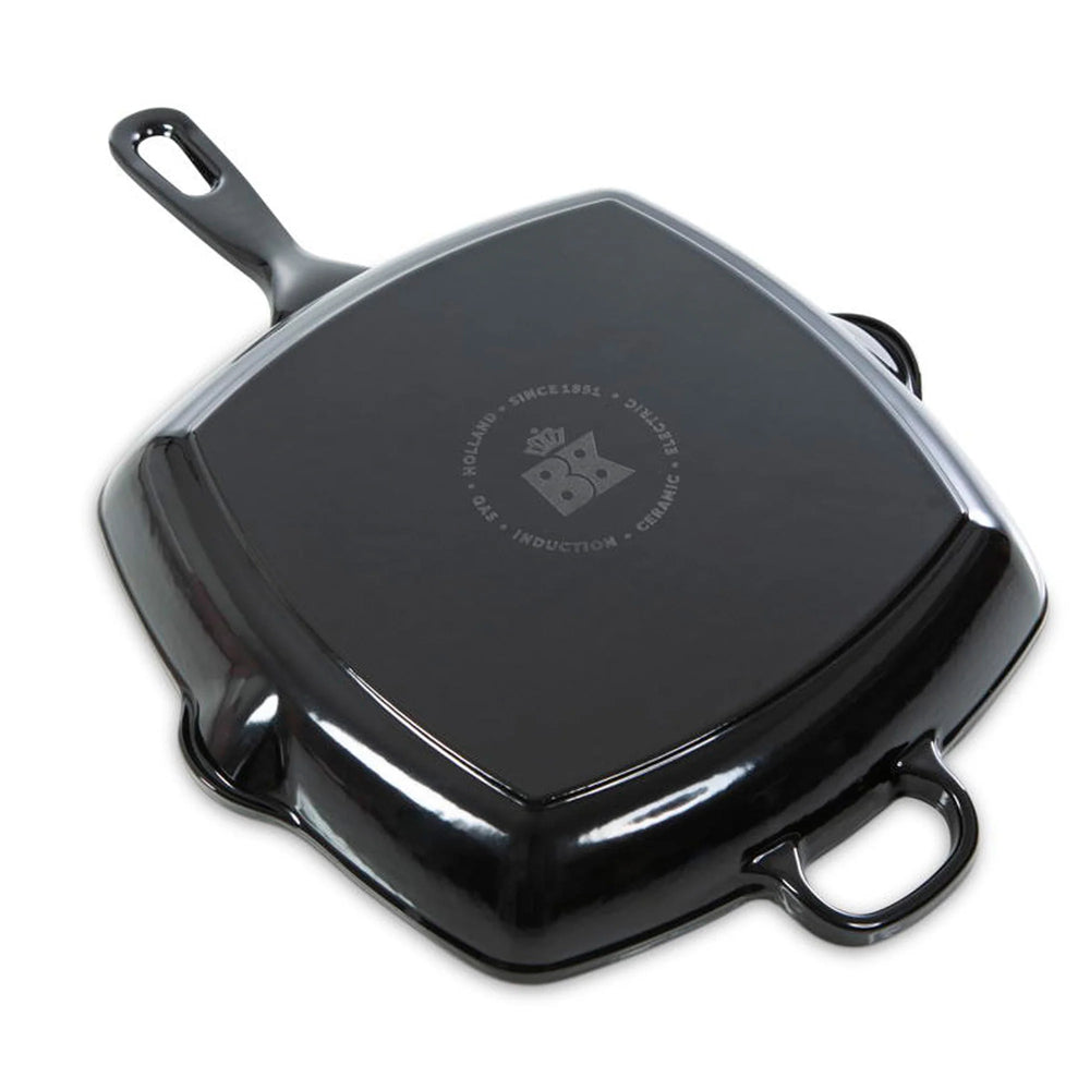 Poêle-gril BK Bourgogne Jet Black Fonte 26 x 26 cm - émaillée antiadhésive
