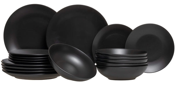 Set de vaisselle Studio Tavola - 6 personnes - Black Tie - 27 cm - 18 pièces