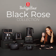 Poêle à Frire BerlingerHaus Noire Or Rose ø 28 cm - compatible avec toutes les sources de chaleur - revêtement antiadhésif standard