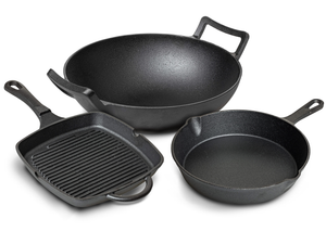 Ensemble de poêles Blackwell - Wok - Série Fonte - 23 x 23 cm - 3 pièces