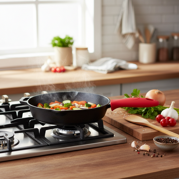 Poignée Blackwell - pour casseroles en fonte - Cook & Grill - 150 mm - Rouge