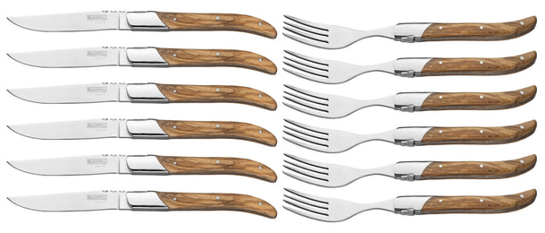 Set de couverts à steak Blackwell - Couteaux à steak - Laguiole - 12 pièces