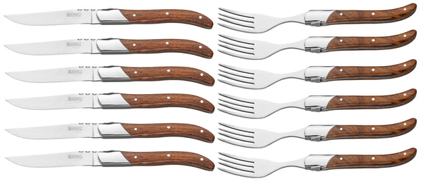 Set de couverts a steak Blackwell - Couteaux a steak - Laguiole - 12 pieces