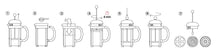Cafetière Bodum - Caffettiera - Presse française avec couvercle en plastique 8 tasses - 1 litre