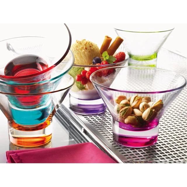 Set de coupes a glace Bormioli Rocco - Multicolore - Ypsilon - 375 ml - 4 pièces