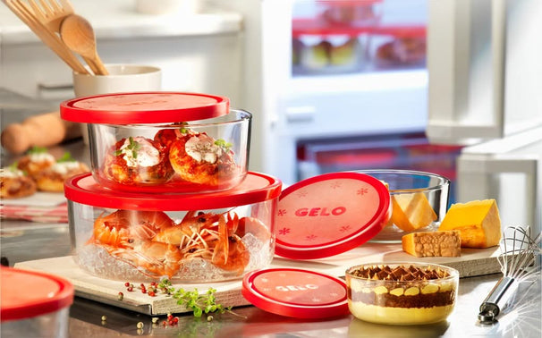 Ensemble de boîtes Bormioli Rocco - en verre - Frigoverre - 4 tailles - 4 pièces