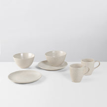 Ensemble de petit-déjeuner Broste Copenhagen Nordic Vanilla 6 pièces / 2 personnes - 2 assiettes à petit-déjeuner, 2 bols et 2 tasses
