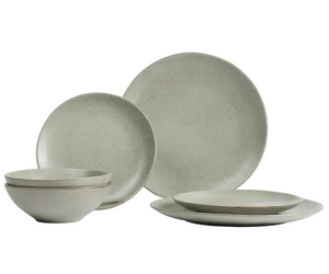Ensemble de vaisselle Broste Copenhagen Nordic Marsh 6 pièces / 2 personnes - 2 assiettes à diner, 2 assiettes à petit-déjeuner et 2 bols