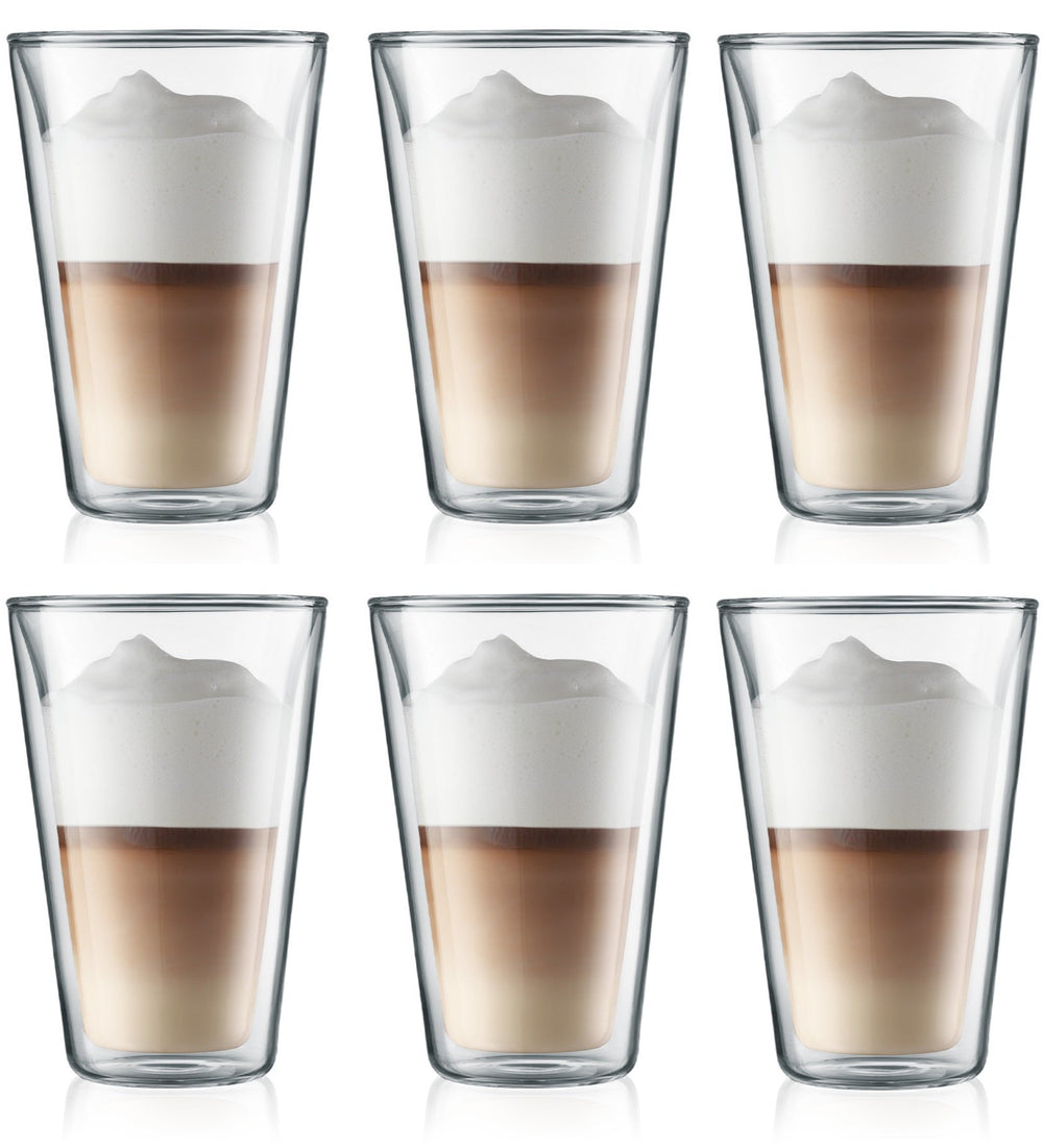 Set de verres latte-macchiato Bodum - Double paroi - Canteen - 400ml - 6 pièces