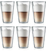 Set de verres latte-macchiato Bodum - Double paroi - Canteen - 400ml - 6 pièces