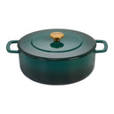 Cocotte avec couvercle en fonte Combekk Holly Green ø 24 cm / 3,8 Litres - couche émaillée antiadhésive