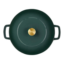 Combekk Pannenset Gietijzer Holly Green 3-delig - Braadpan ø 24 cm - bovenaanzicht