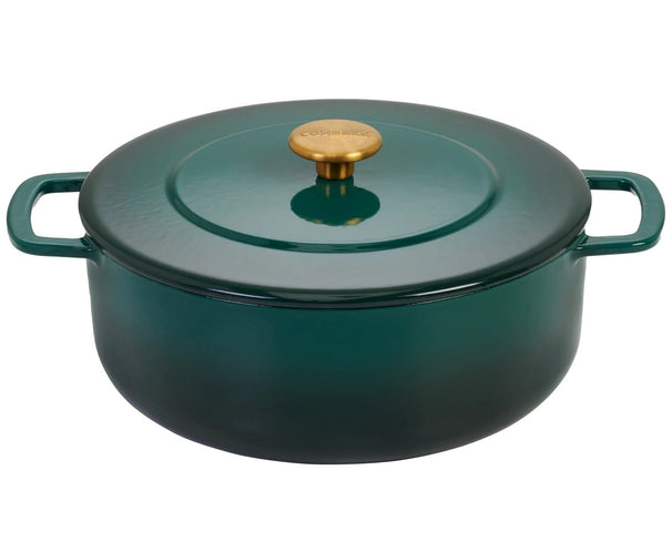 Cocotte avec couvercle en Fonte Combekk Holly Green ø 28 cm / 5,3 Litres - revêtement émaillé antiadhésif