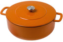 Cocotte en fonte Combekk Orange ø 28 cm / 5,3 Litres - revêtement antiadhésif émaillé