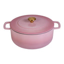 Cocotte en fonte Combekk Pink ø 24 cm / 3,8 Litres - revêtement émaillé antiadhésif