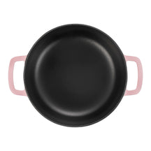 Combekk Braadpan met deksel Gietijzer Pink ø 24 cm / 3.8 Liter - binnenkant