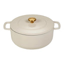 Cocotte avec couvercle en Fonte Combekk Sand ø 24 cm / 3,8 Litres - revêtement émaillé antiadhésif