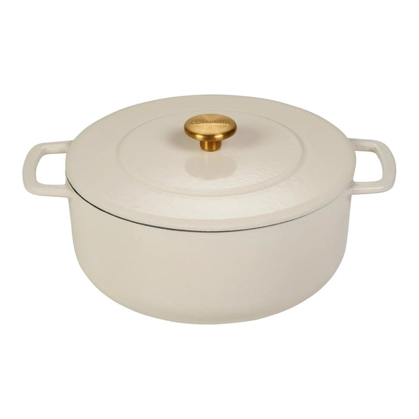Cocotte avec couvercle en Fonte Combekk Sand ø 24 cm / 3,8 Litres - revêtement émaillé antiadhésif