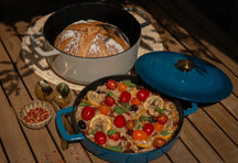Combekk Braadpan met deksel Gietijzer Sand ø 28 cm / 5.3 Liter - sfeerbeeld 6