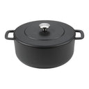 Cocotte avec couvercle en Fonte Combekk Noir ø 24 cm / 3,8 Litres - couche émaillée antiadhésive