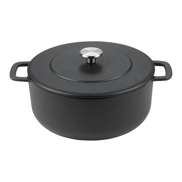 Cocotte avec couvercle en Fonte Combekk Noir ø 24 cm / 3,8 Litres - couche émaillée antiadhésive