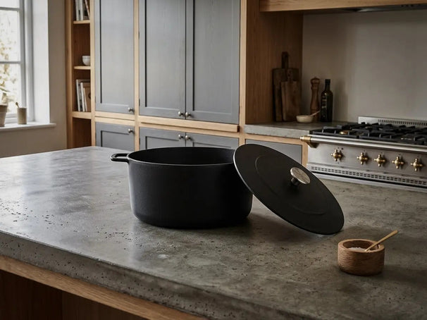 Cocotte avec couvercle en Fonte Combekk Noir ø 32 cm / 12 Litres - émaillée antiadhésive