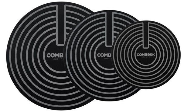 Protection plaque induction / Tapis de cuisson Combekk en silicone - Ø 18 / 24 / 28 cm - 3 pièces