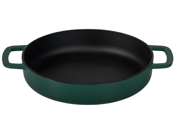 Poêle à Frire avec 2 poignées en fonte Combekk Holly Green ø 28 cm - revêtement émaillé antiadhésif