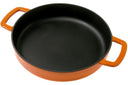 Poêle à frire Skillet en fonte avec 2 poignées Combekk Orange ø 24 cm - revêtement antiadhésif émaillé