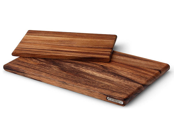 Ensemble de planches à découper en bois Continenta - Bois d'acacia - 2 pièces