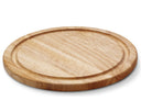 Planche à pizza en bois / Planche de service avec rigole Continenta - Bois de caoutchouc - ø 30 cm