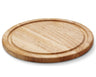 Continenta Houten Pizzaplank / Serveerplank met Sapgeul - Rubberhout - ø 30 cm