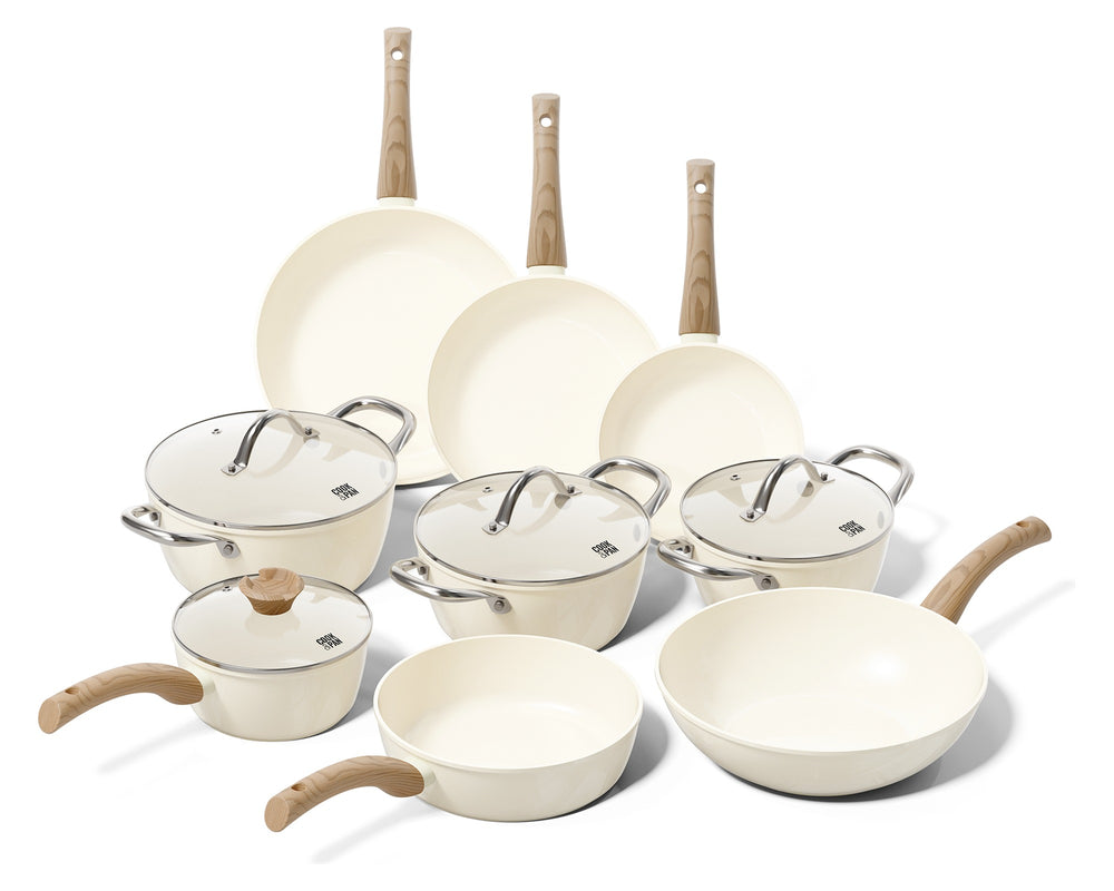 Cook & Pan Pannenset Go Ivory Crème 9-delig