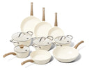 CP batterie de cuisine Go Ivory Crème 9 pièces - revêtement antiadhésif en céramique