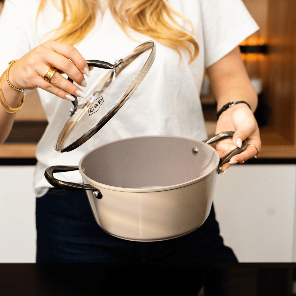 Cook & Pan Pannenset Taupe of Mind 9-delig - sfeerbeeld 3