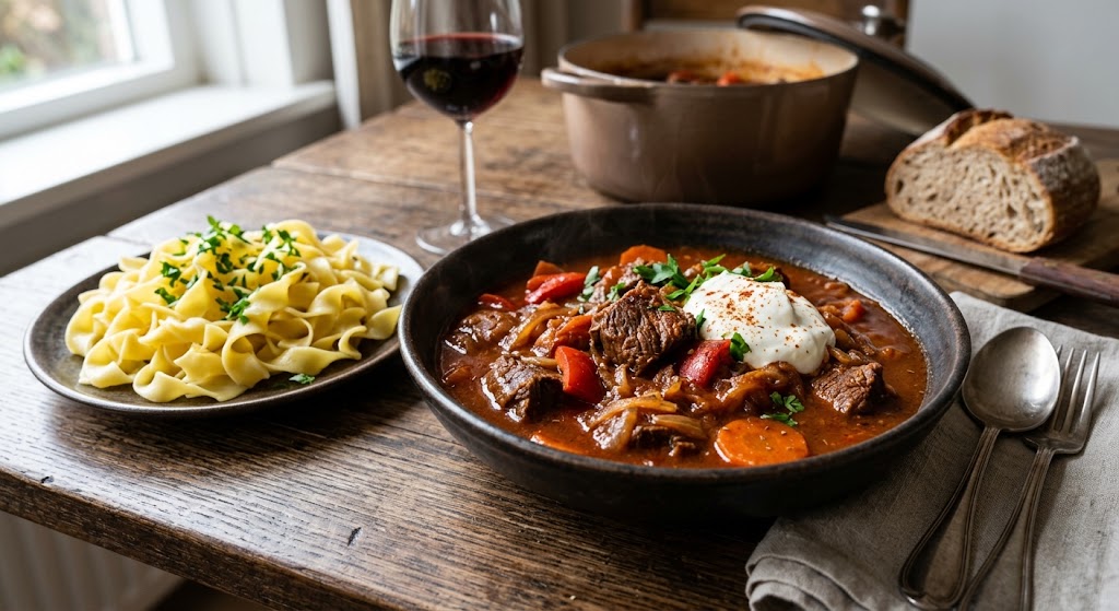 De la vraie viande mijotée comme il faut : riche en saveurs, tendre et réconfortante.