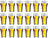 Verres à bière Cookinglife Nonic 340 ml - 18 pièces
