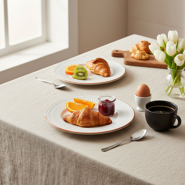 Assiettes à petit déjeuner Cookinglife Stratton ø 19 cm - Assiettes à dessert - 6 pièces
