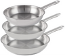 Ensemble de poêles Cookinglife Superior Triply Inox 3 pièces - ø 20, 24 & 28 cm - compatible avec toutes les plaques de cuisson - sans revêtement antiadhésif
