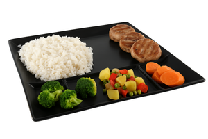 Set d'assiettes à fondue Cookinglife - Gourmet - 24x24 cm - 4 pièces