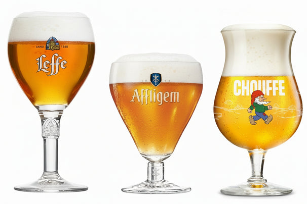 Set de verres à bière Leffe - Verres à dégustation - 330/300/250 ml - 3 pièces