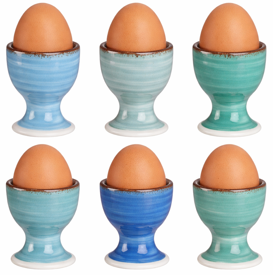 Set de coquetiers Cookinglife - Coquetiers en céramique - Delice Blue - 6 pièces