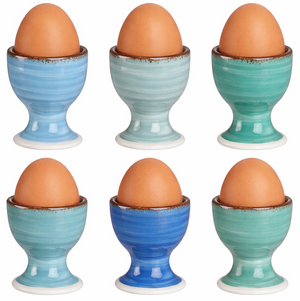 Set de coquetiers Cookinglife - Coquetiers en céramique - Delice Blue - 6 pièces