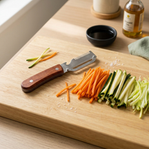 Éplucheur & Coupe-julienne Cookinglife - Bois - Multifonction 3-en-1