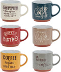 Set de tasses à café Cookinglife - Cappuccino - Koffietijd - 260 ml - 6 pièces