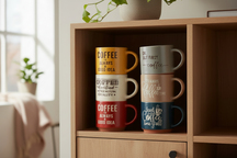 Set de tasses à café Cookinglife - Cappuccino - Koffietijd - 260 ml - 6 pièces