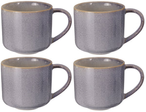 Ensemble de mugs à café Cookinglife - en faïence - Serene - 330 ml - 4 pièces