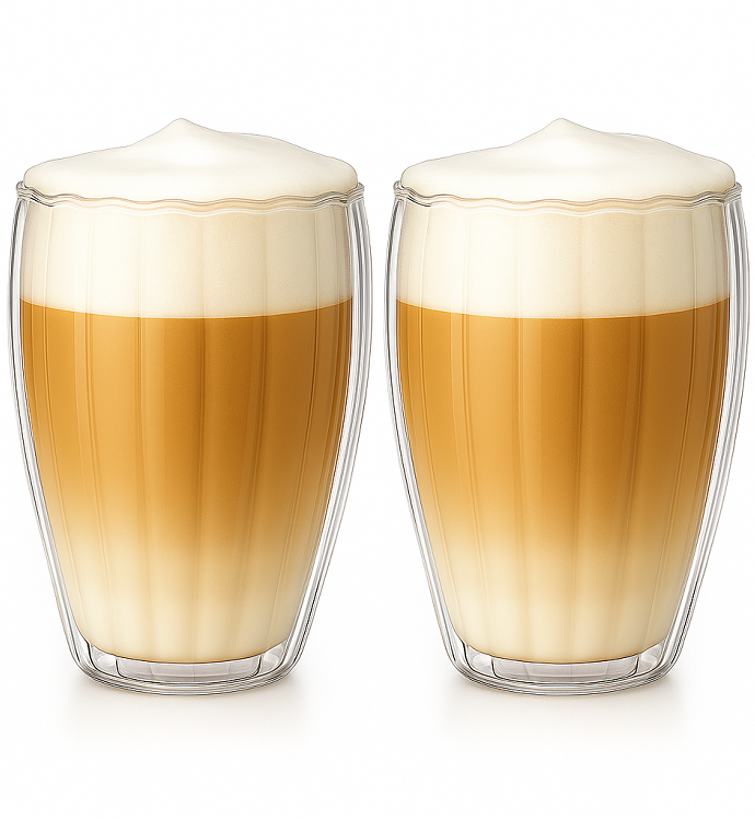 Set de verres à latte Cookinglife - Double paroi - Barista - 300 ml - 2 pièces