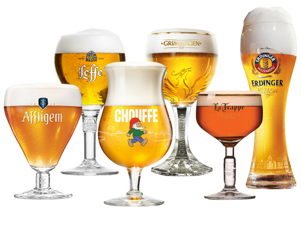 Set de verres à bière Leffe - Verres weizen - Coffret - 250-500 ml - 6 pièces