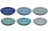 Set d'assiettes à pâtes Cookinglife - Creux - Delice Blue - 23 cm - 6 pièces